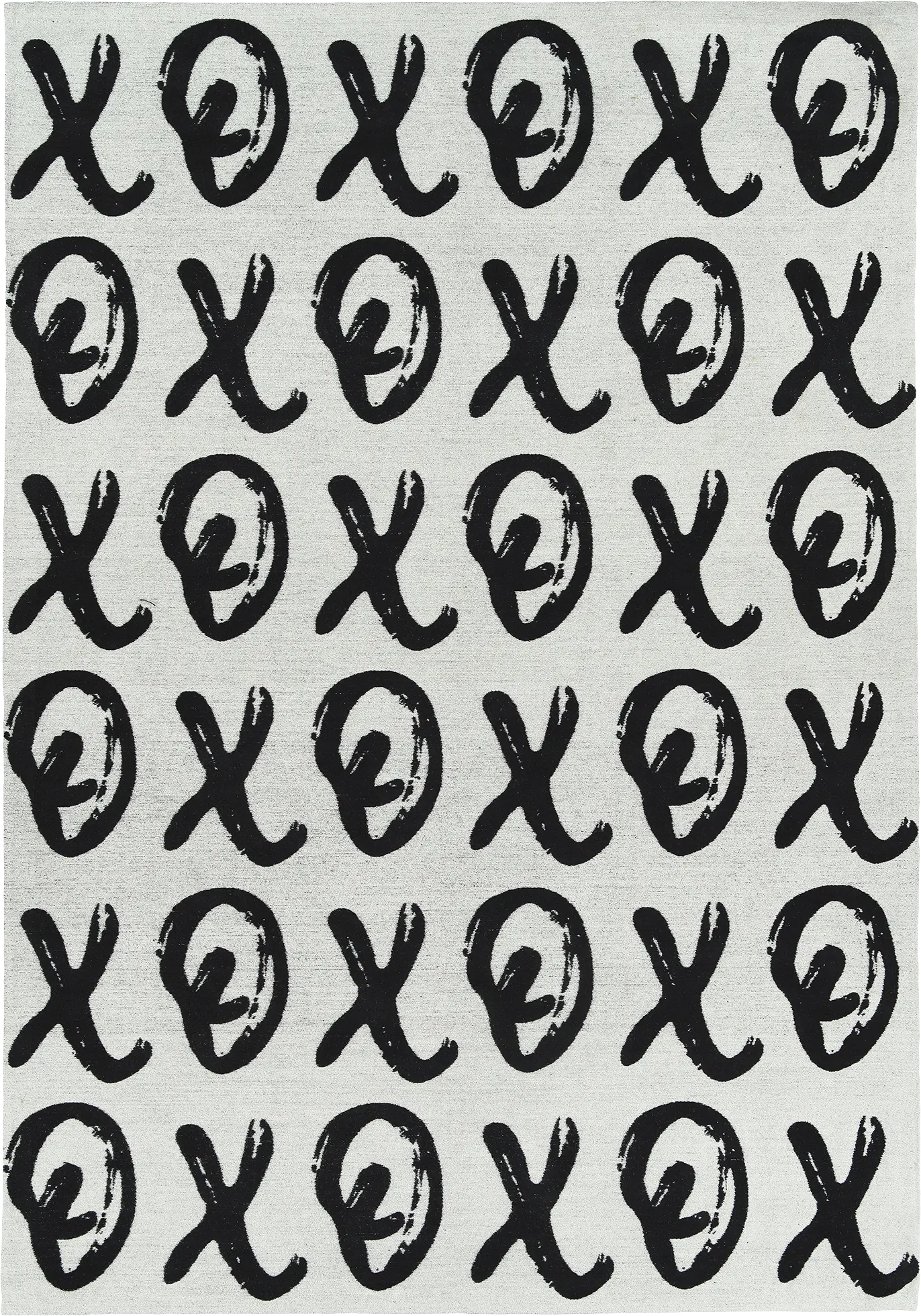 Kids X's and O's Black 5' x 7' Rug