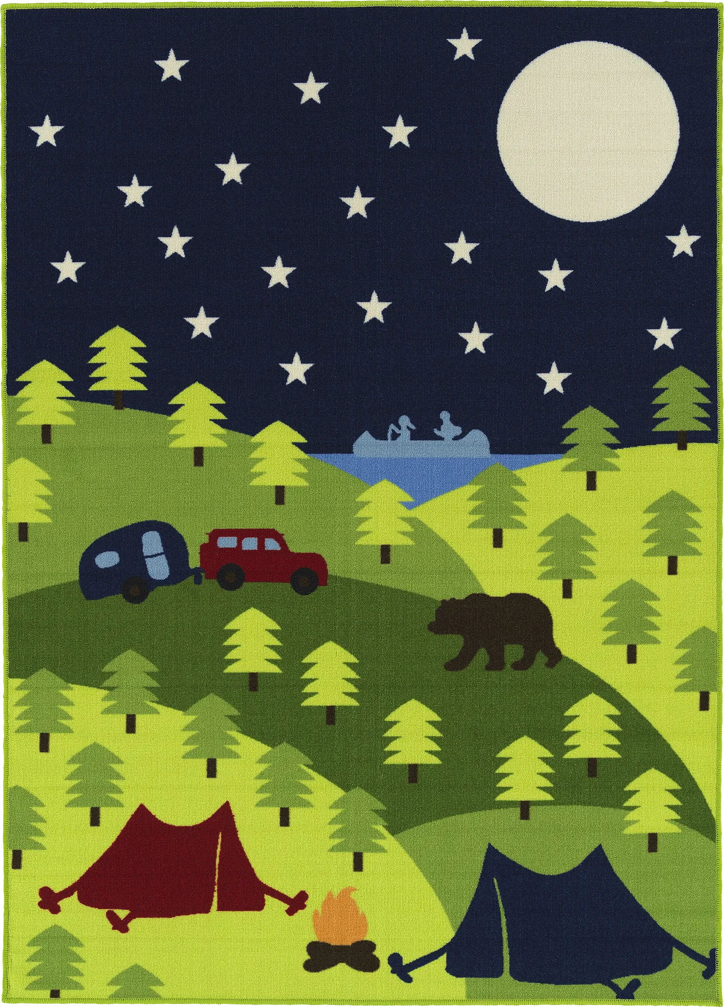 Kids Woolston Navy 5' x 7' Rug - Thumbnail - Image 1