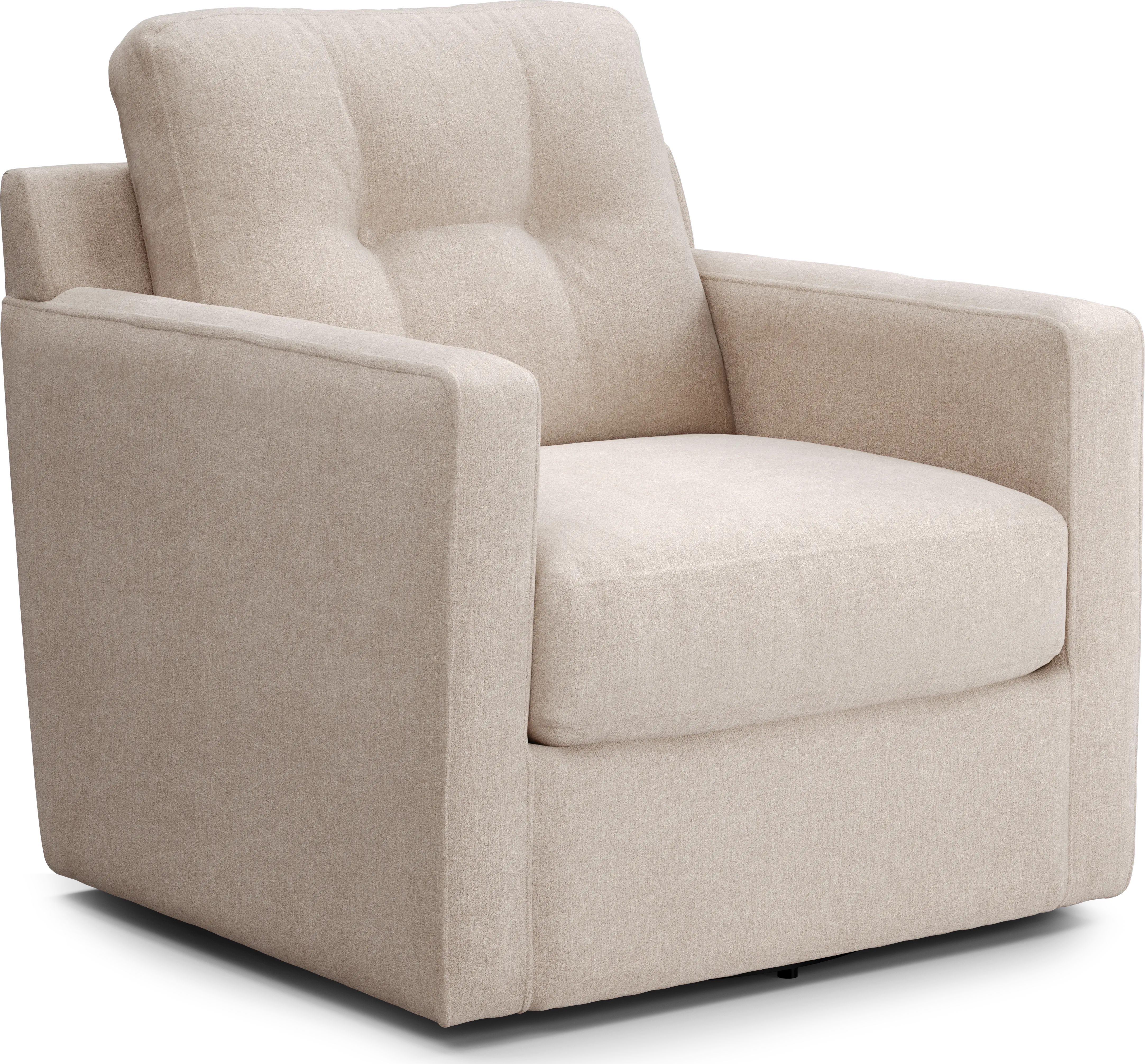 ModularOne Beige Swivel Accent Chair - Thumbnail - Image 1