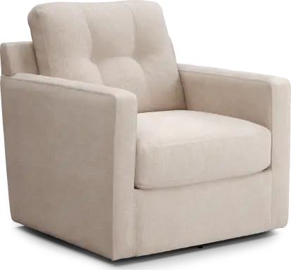 ModularOne Beige Swivel Accent Chair