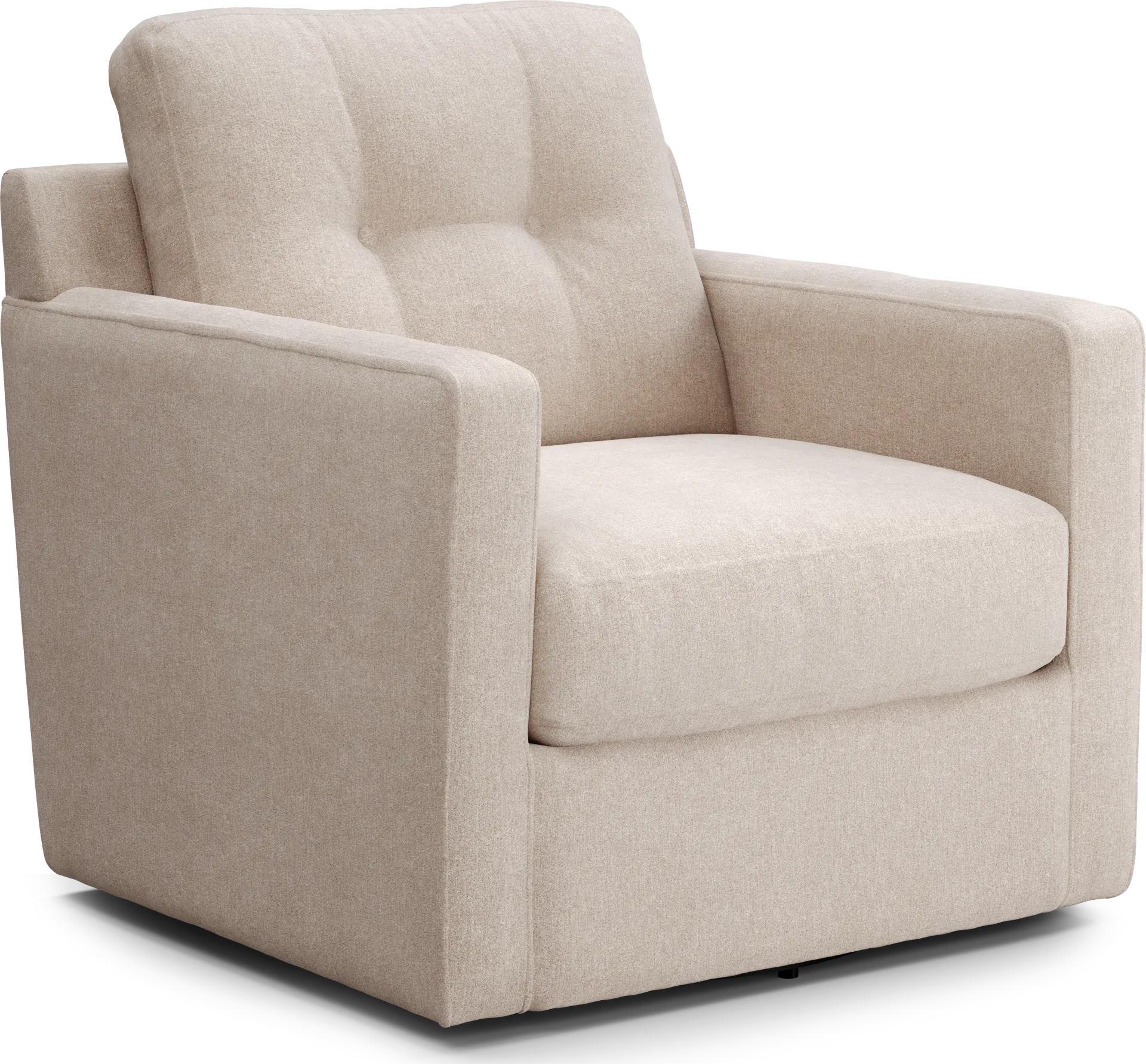 ModularOne Beige Swivel Accent Chair - Image 1