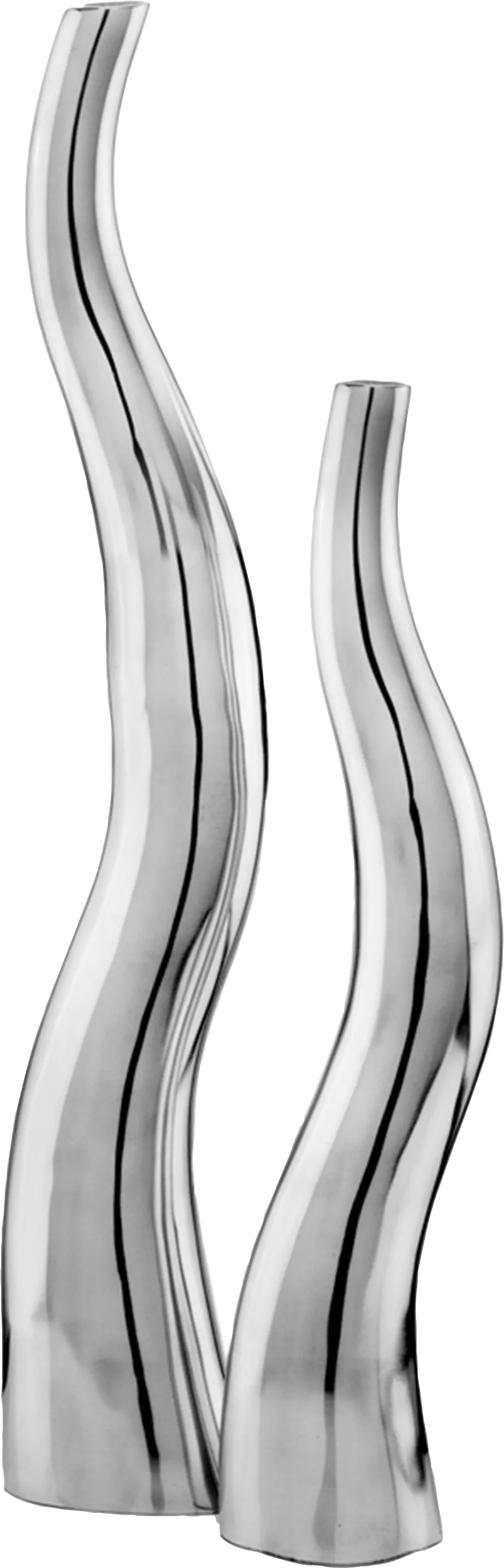 Vouvray I Silver Vase, Set of 2 - Image 1