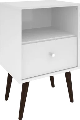 Alamitos I White Nightstand