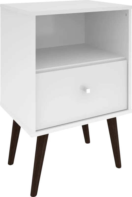 Alamitos I White Nightstand