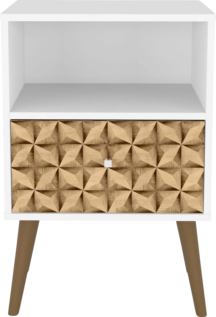 Alamitos III White Nightstand - Thumbnail - Image 1