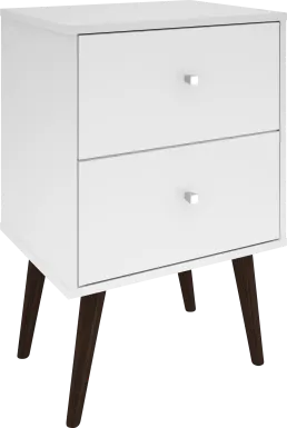 Alamitos V White Nightstand