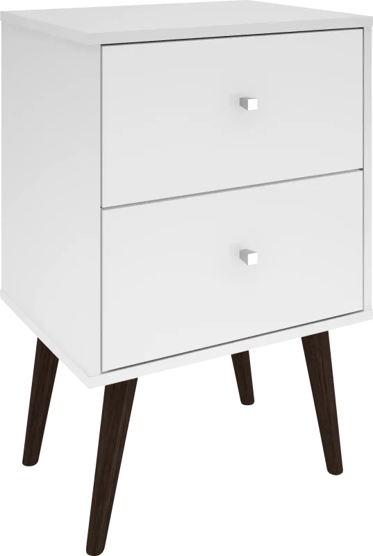 Alamitos V White Nightstand