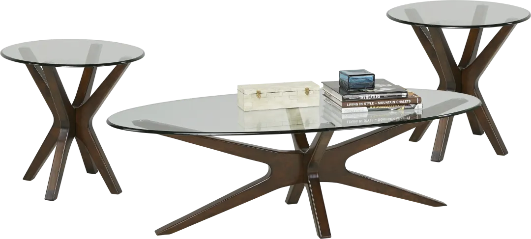 Edina Espresso 3 Pc Table Set