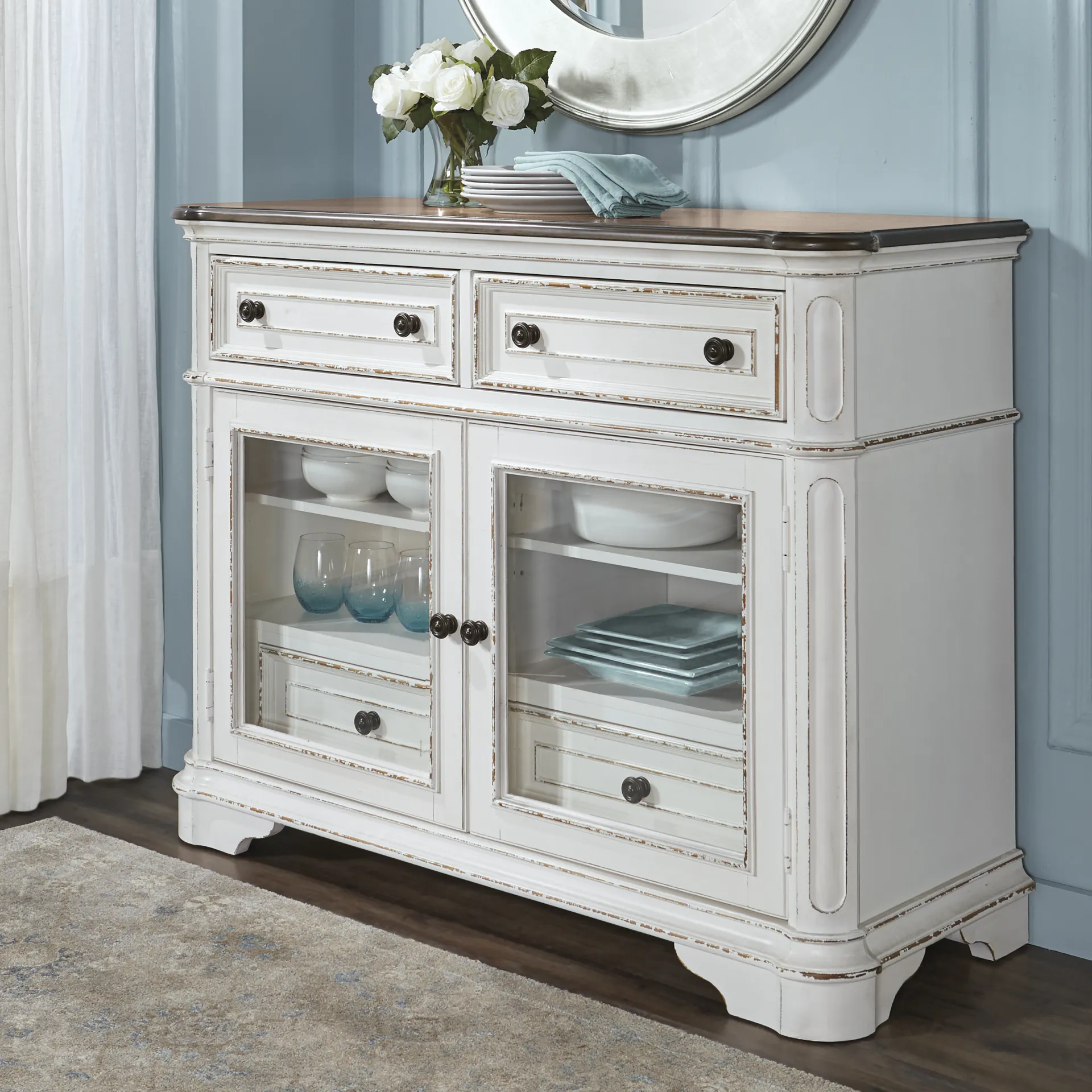 French Market White Sideboard - Image 4