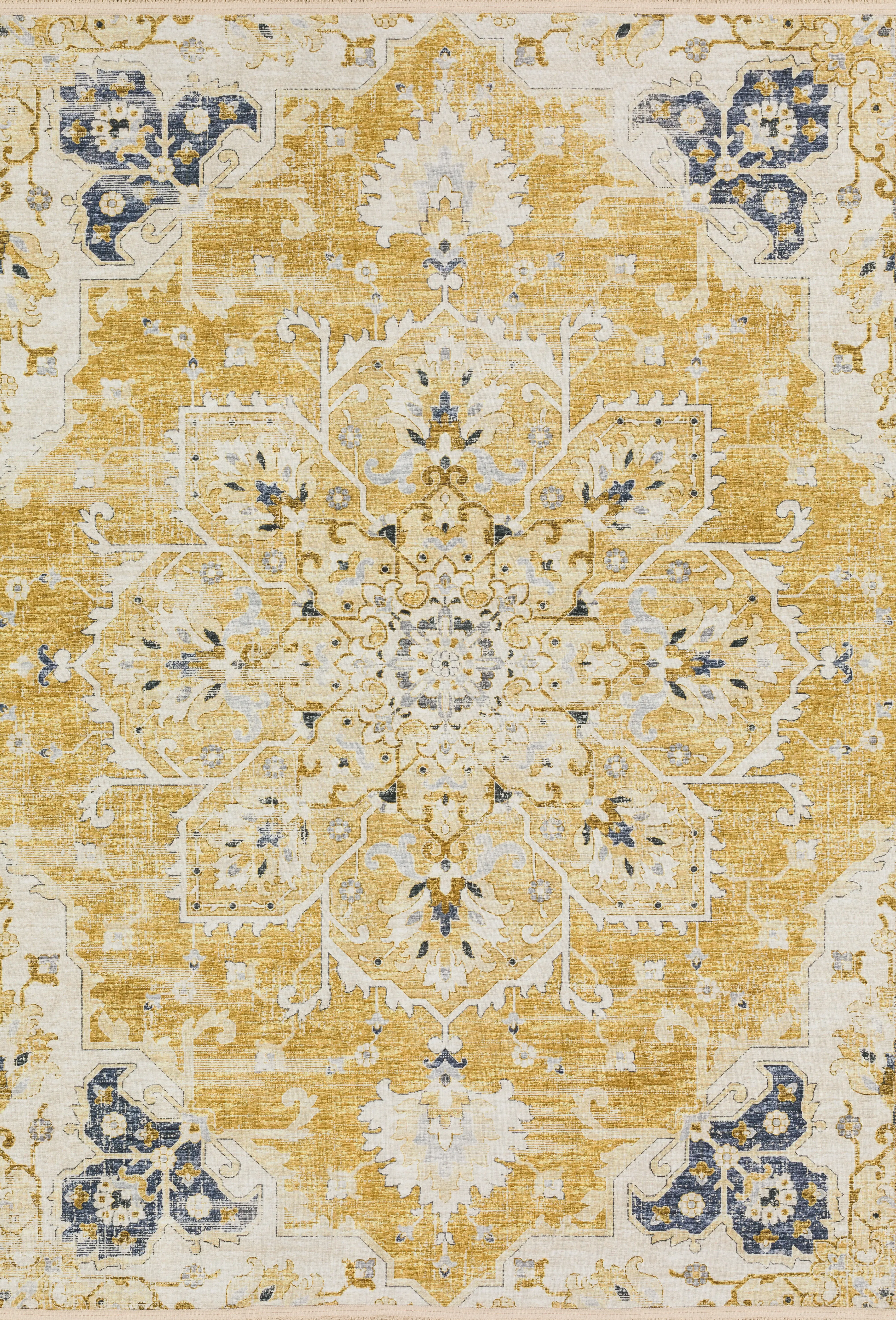 Ventner Yellow 3' x 5' Rug - Thumbnail - Image 1