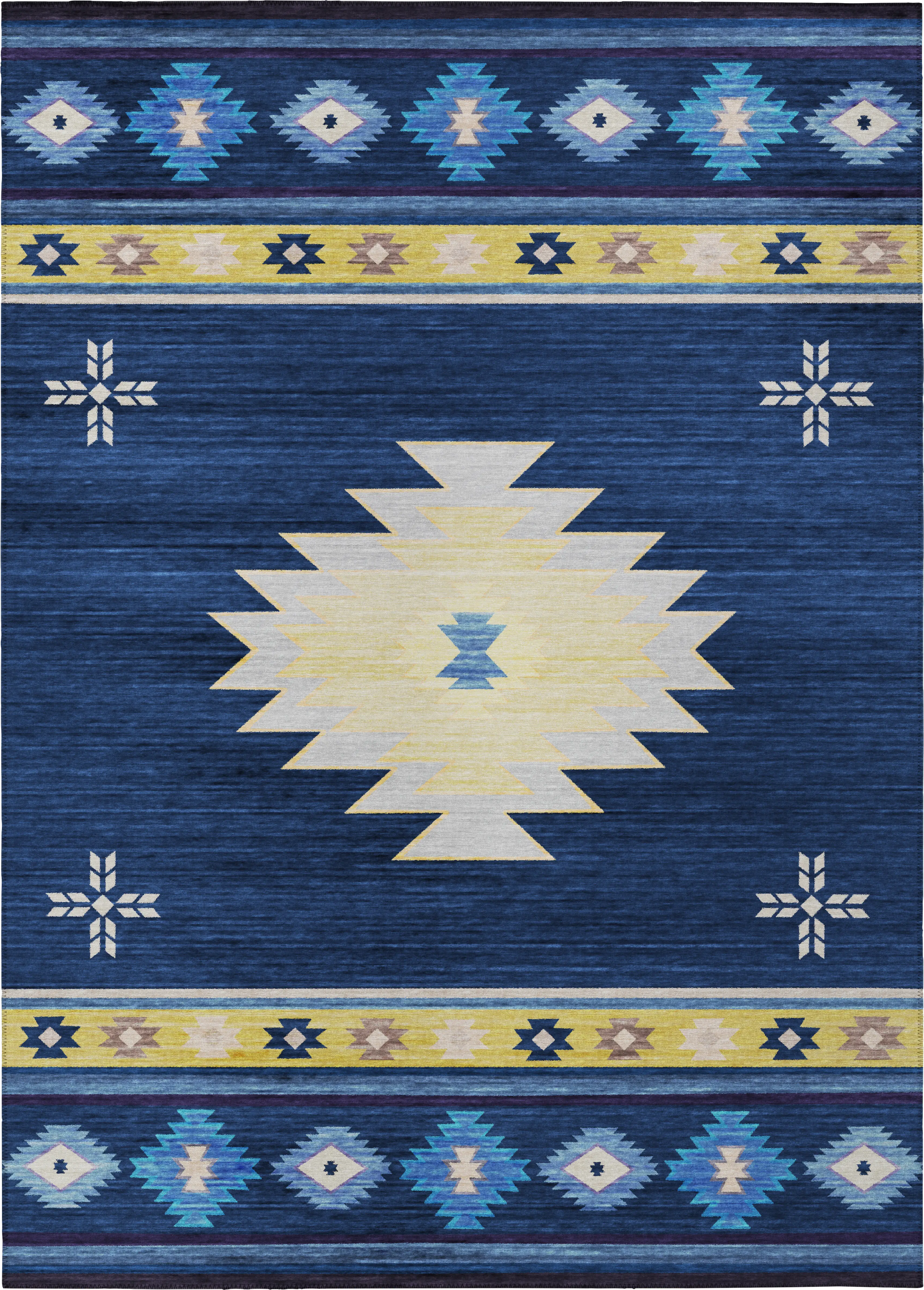 Barinza Blue 5' x 8' Rug - Thumbnail - Image 1