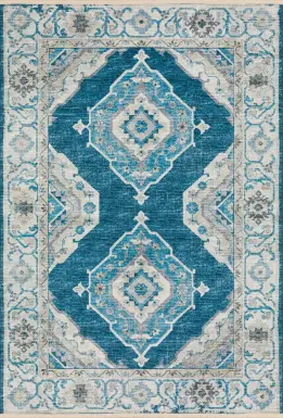 Quandry Blue 5' x 8' Rug