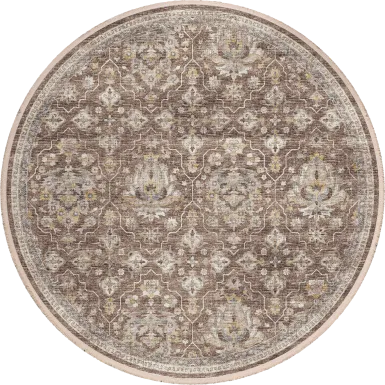 Parkwyn Brown 8' Round Rug
