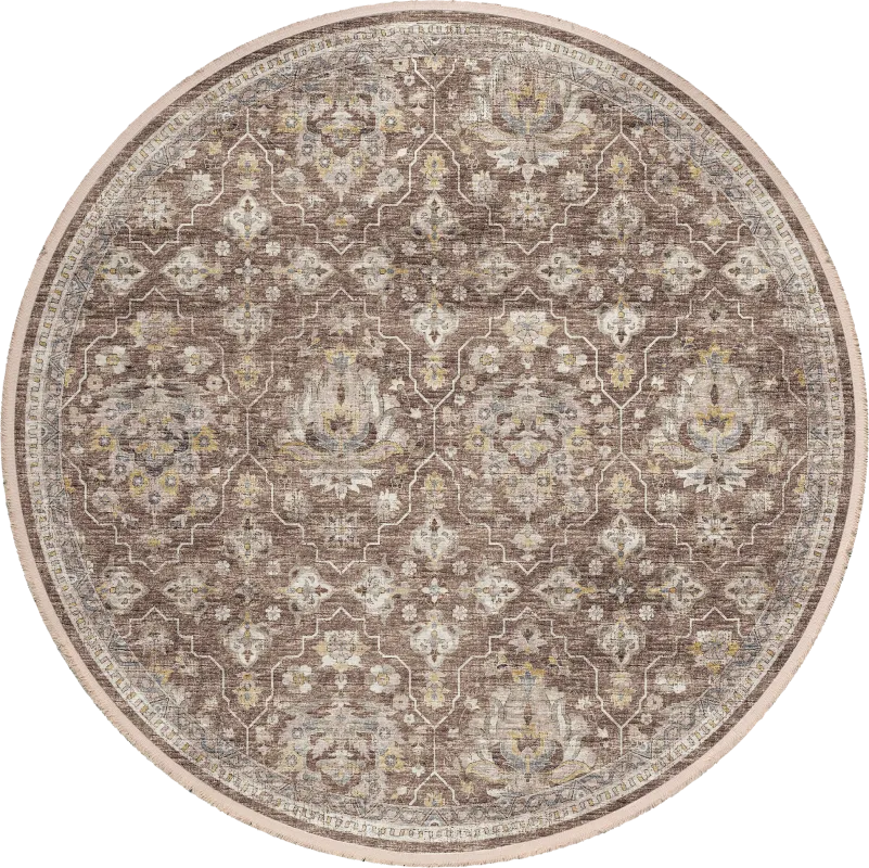 Parkwyn Brown 8' Round Rug