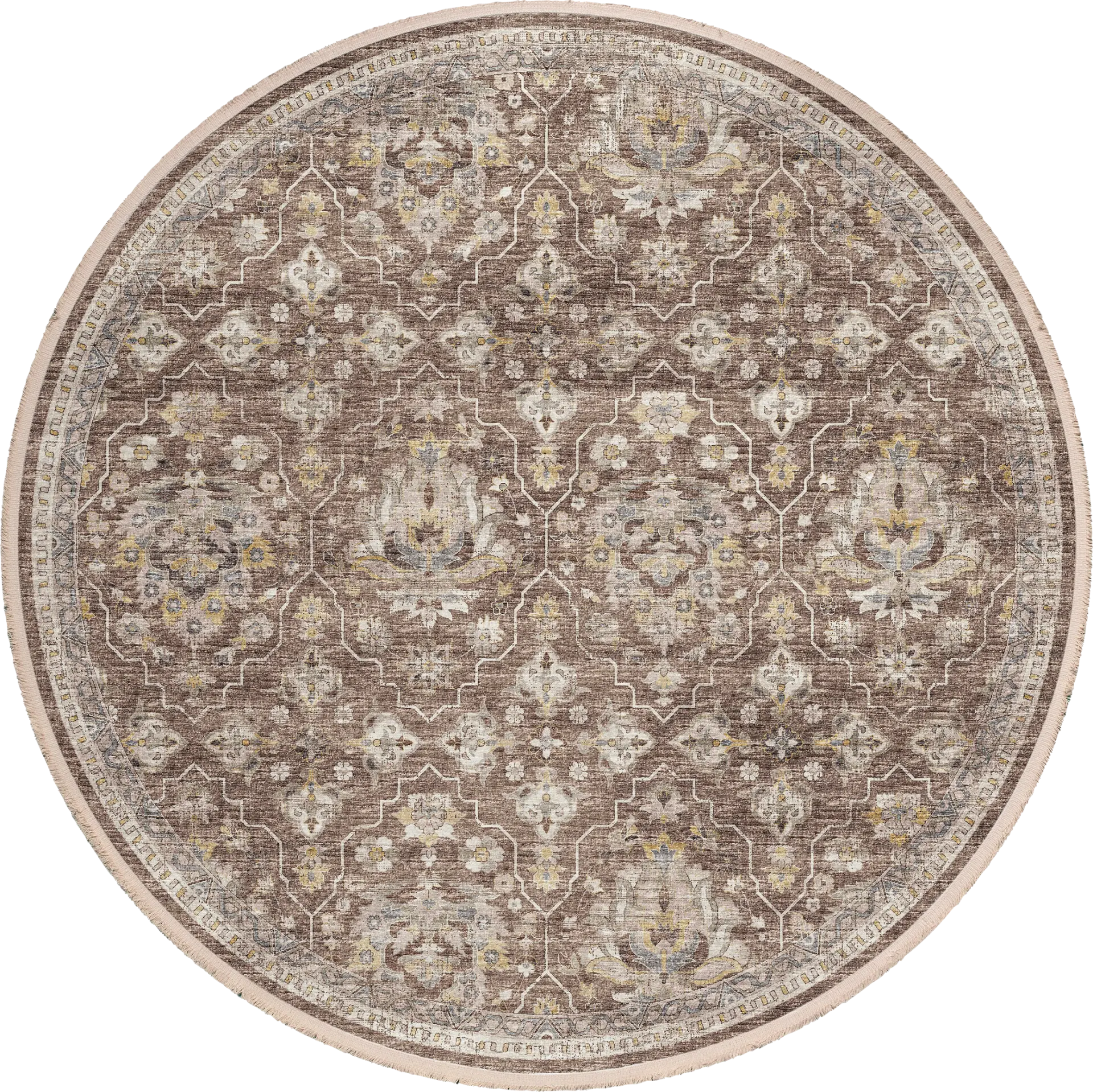 Parkwyn Brown 8' Round Rug