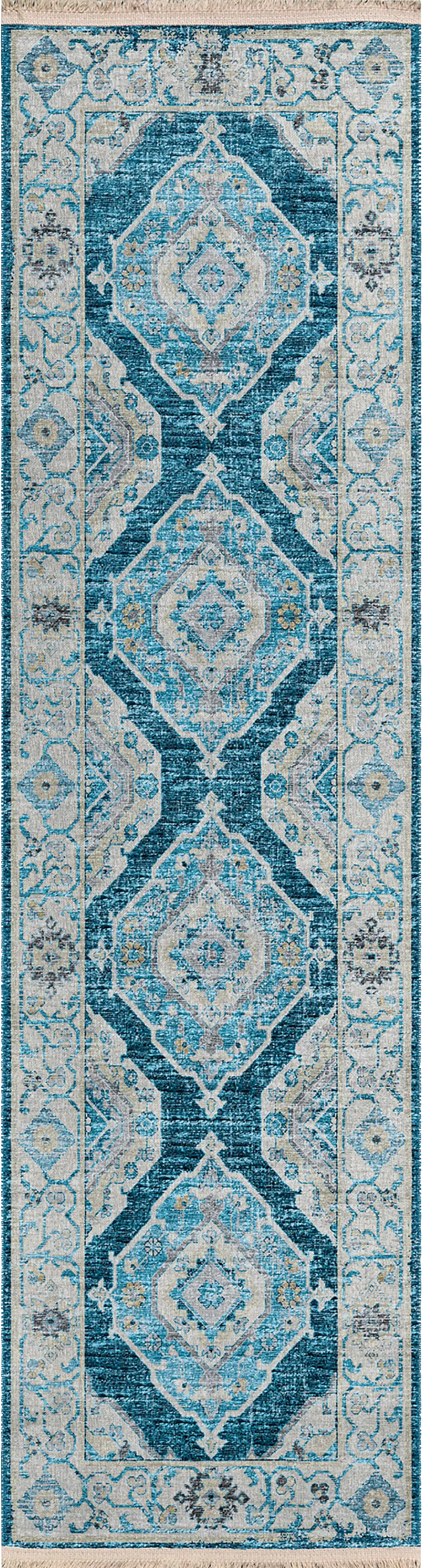 Quandry Blue 2' x 12' Rug - Thumbnail - Image 1