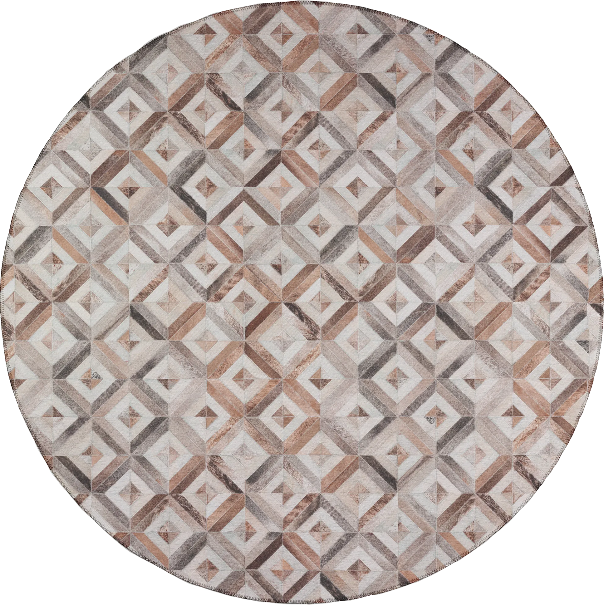 Woodbend Beige 8' Round Rug - Image 1