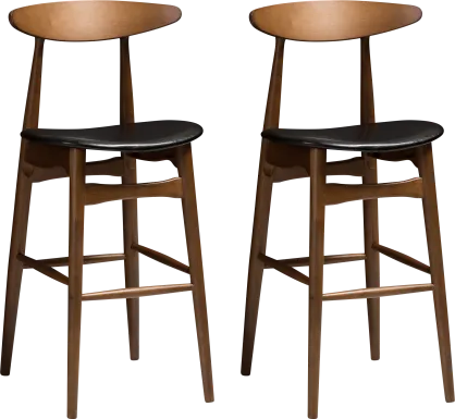 Allumbaugh Black Barstool (Set of 2)