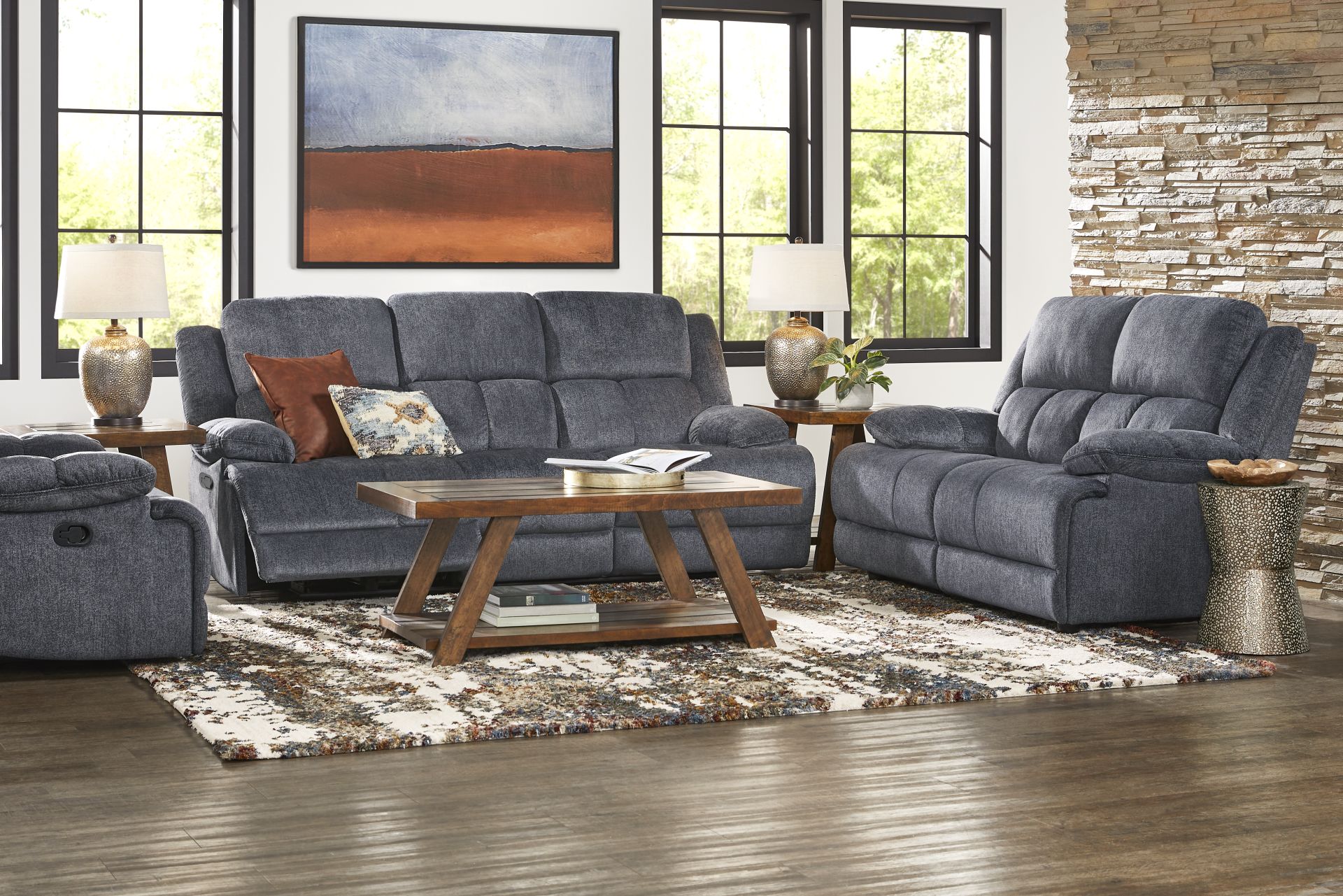 Townsend Gray Reclining Sofa - Image 2