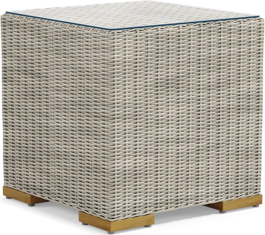 Patmos Gray Outdoor End Table