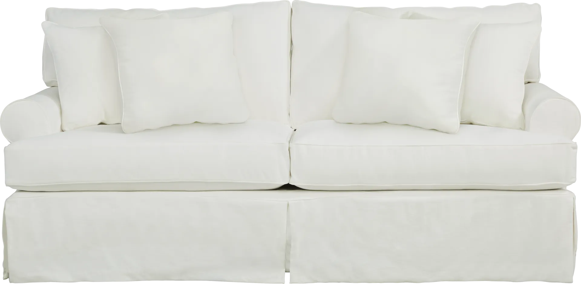 Beachside Walk White Slipcover Sofa - Image 2