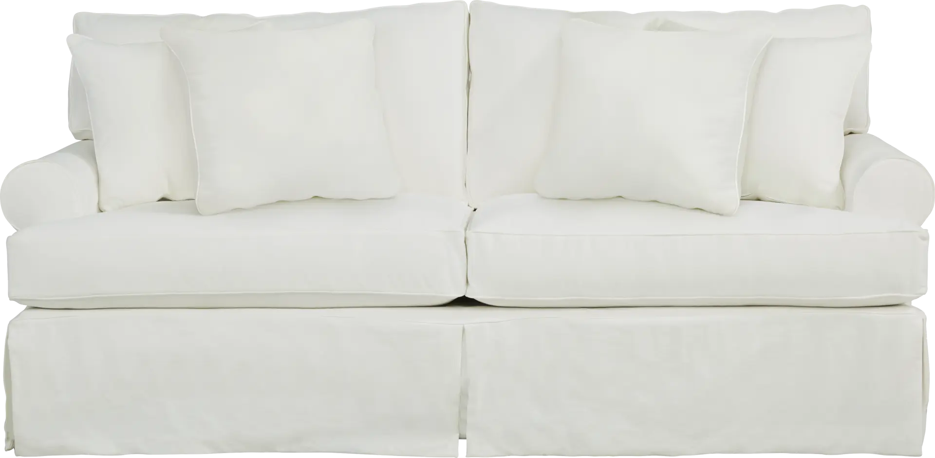 Beachside Walk White Slipcover Sofa