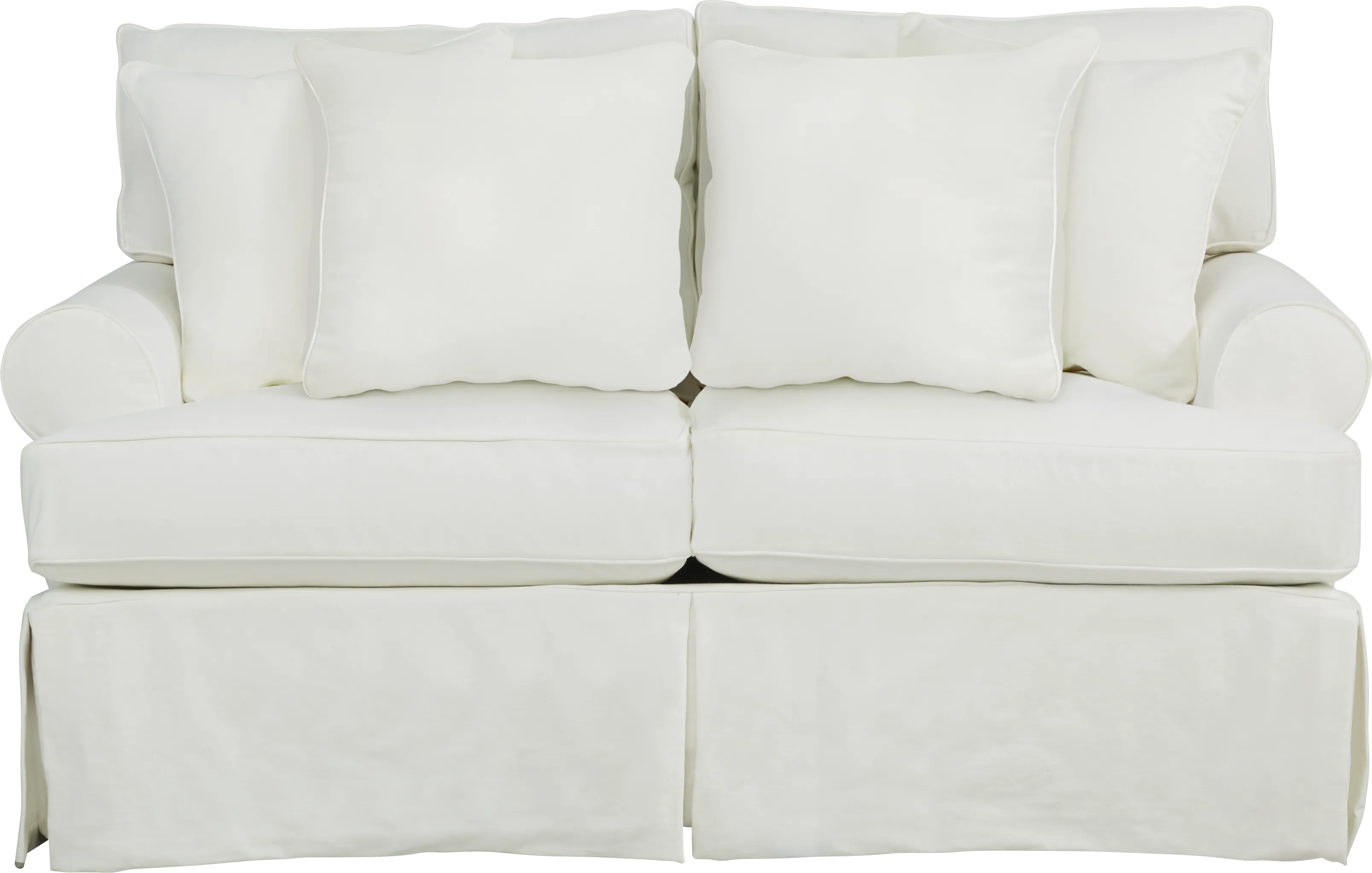 Beachside Walk White Loveseat - Thumbnail - Image 1