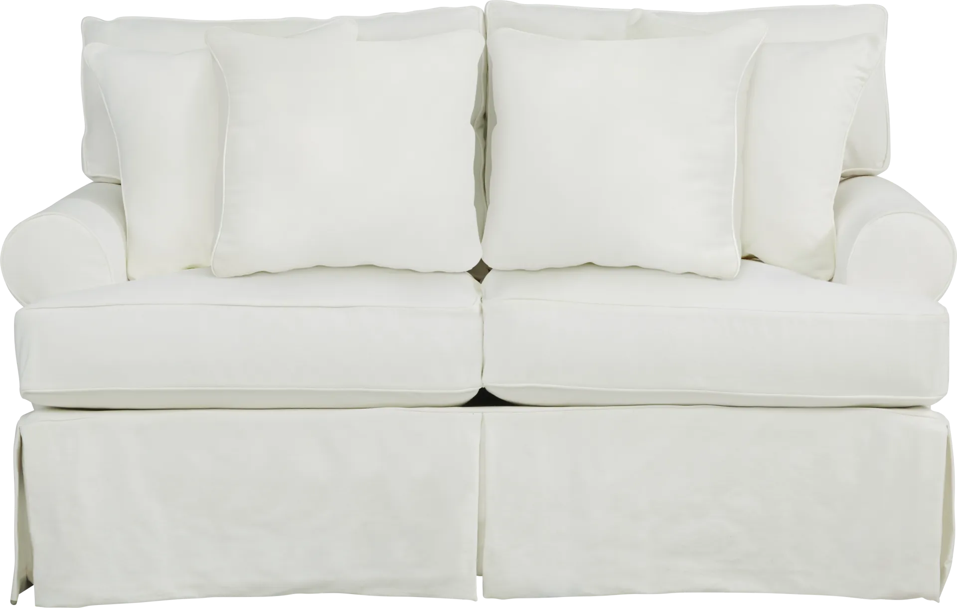 Beachside Walk White Loveseat - Image 1