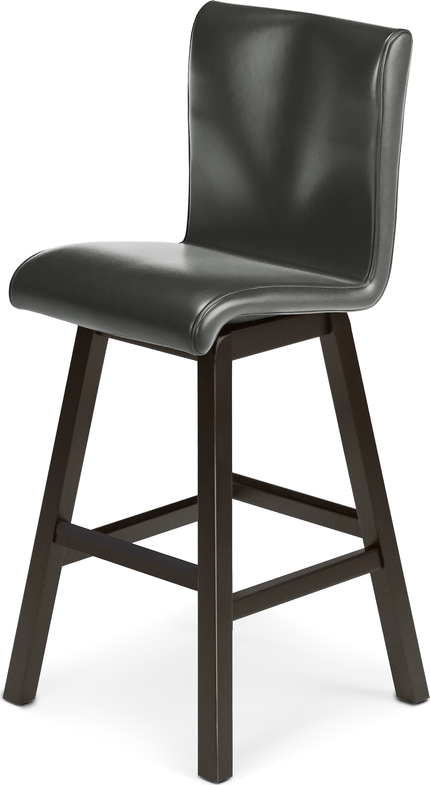 Cider Creek Chocolate 4 Pc Bar Height Dining Room With Gray Stools and Curved Bench - Thumbnail - Image 9