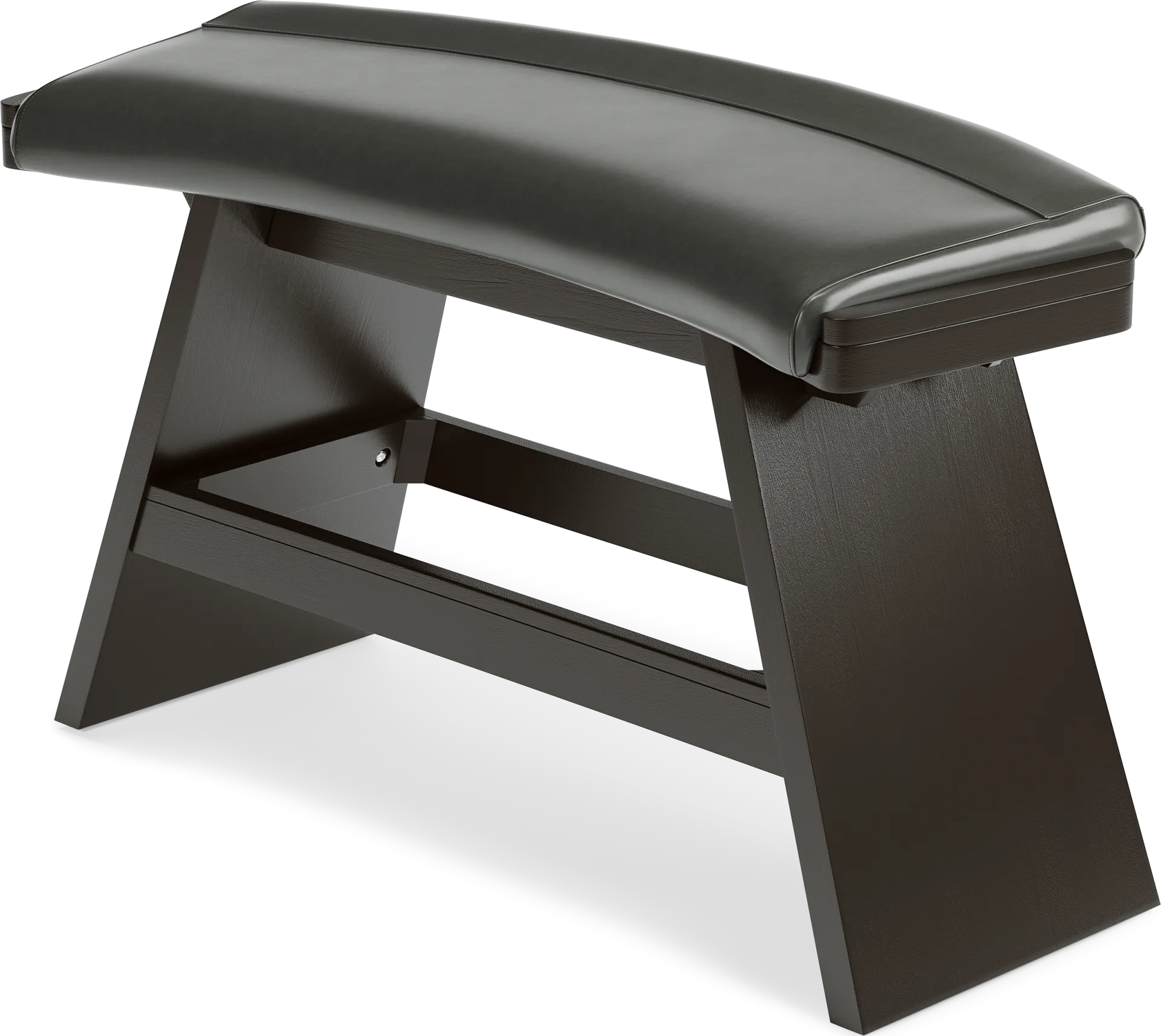 Cider Creek Chocolate 4 Pc Bar Height Dining Room With Gray Stools and Curved Bench - Image 5