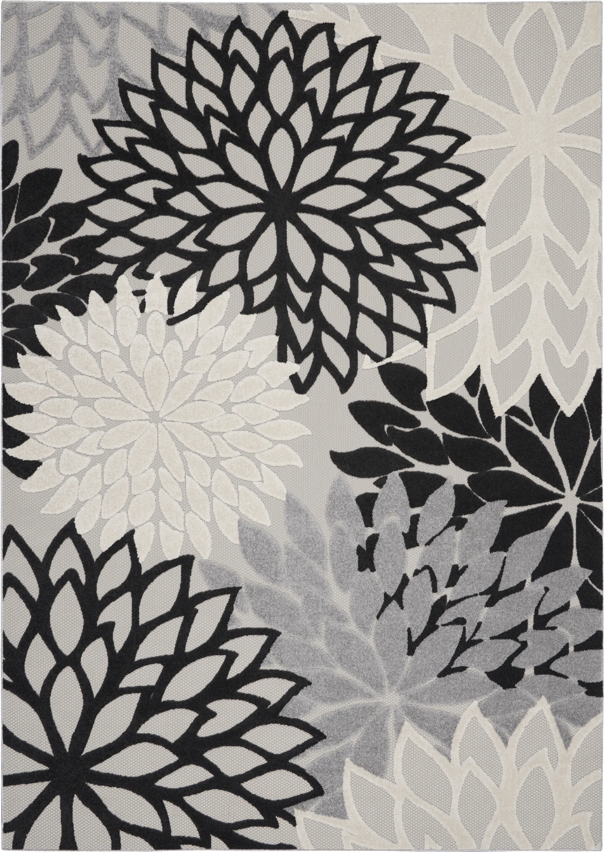 Winthrone Black/White 7'10 x 10'6 Indoor/Outdoor Rug - Image 1