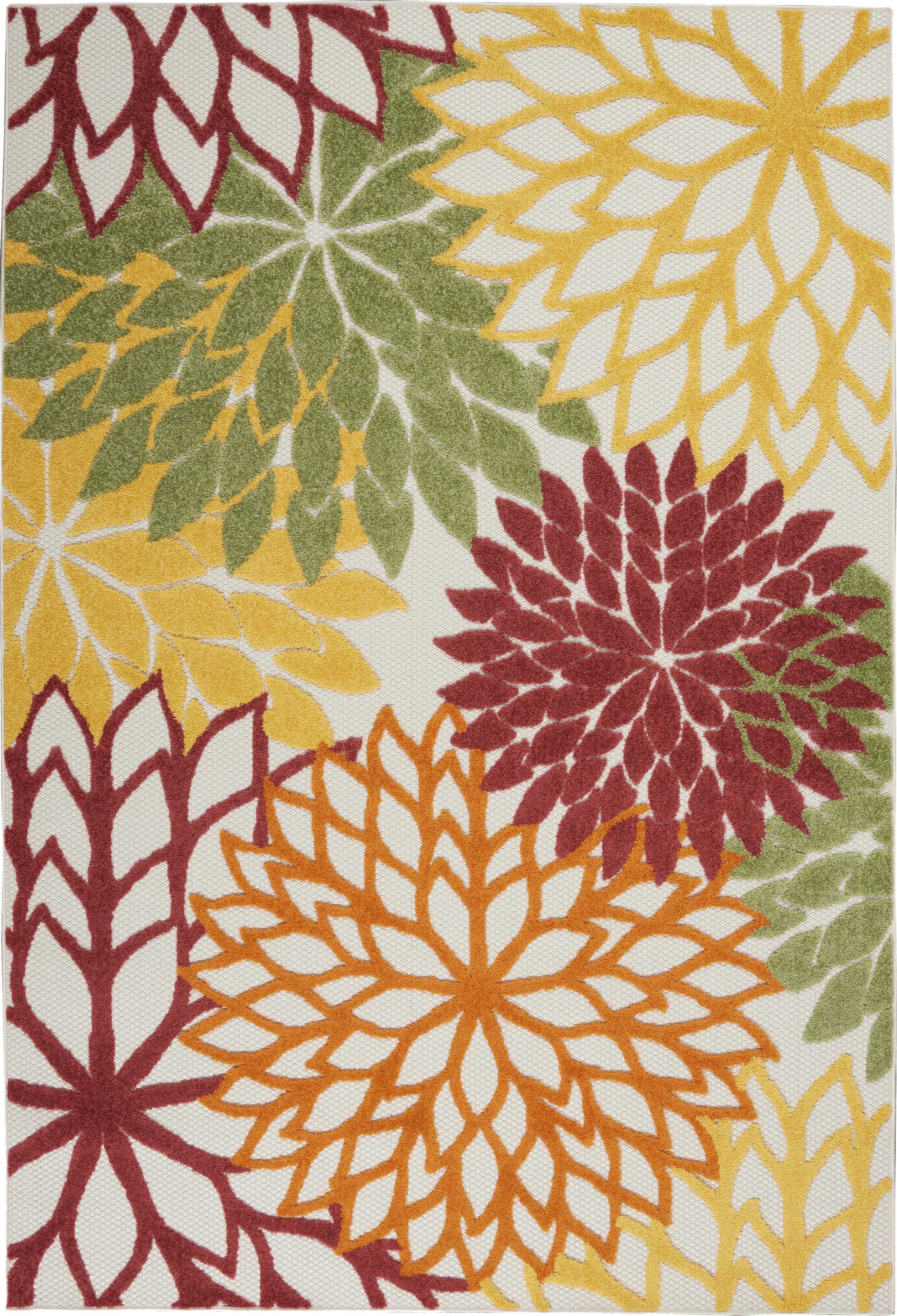 Winthrone Red/Multi 5'3 x 7'5 Indoor/Outdoor Rug - Thumbnail - Image 1