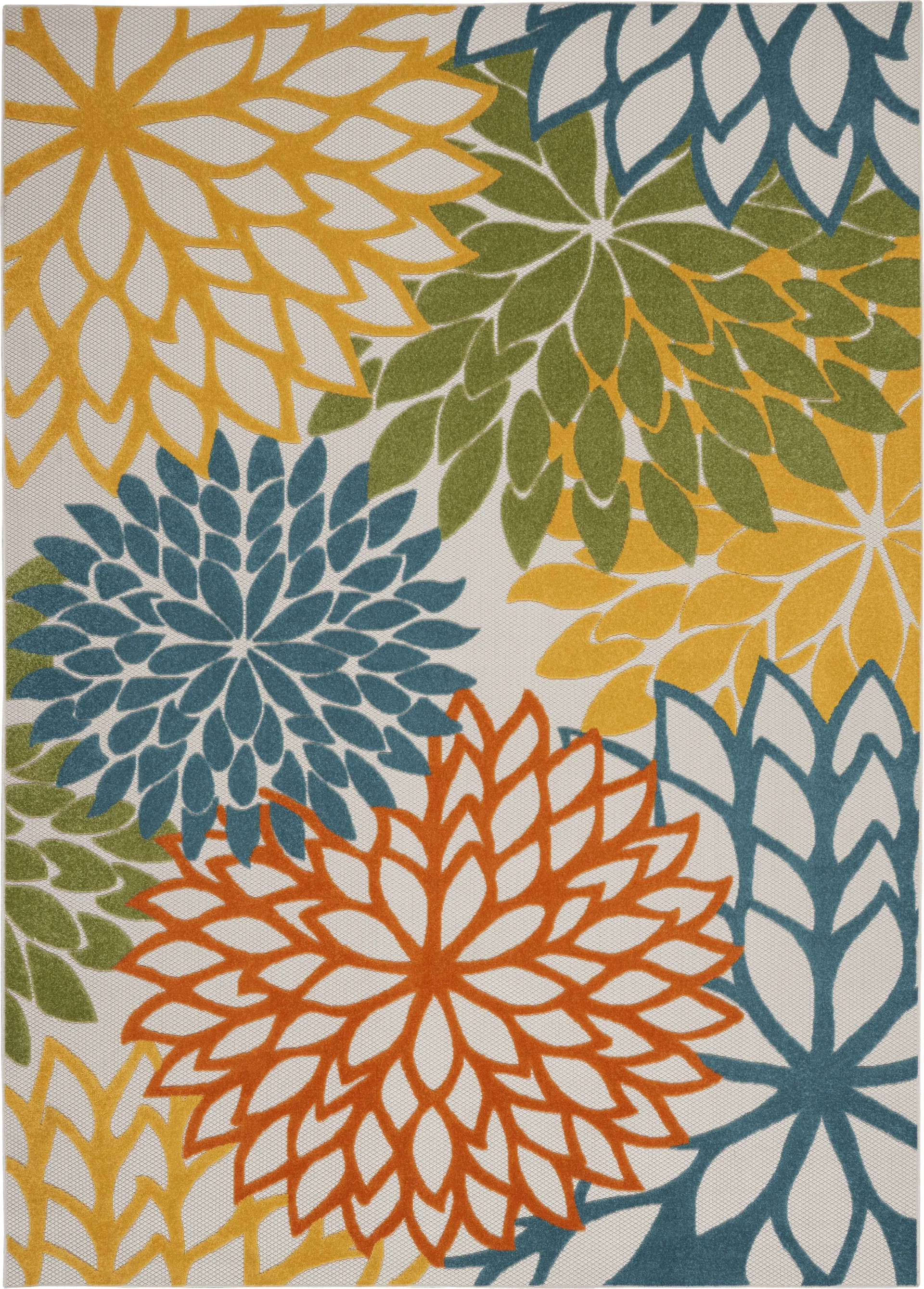 Winthrone Turquoise/Multi 7'10 x 10'6 Indoor/Outdoor Rug - Image 1