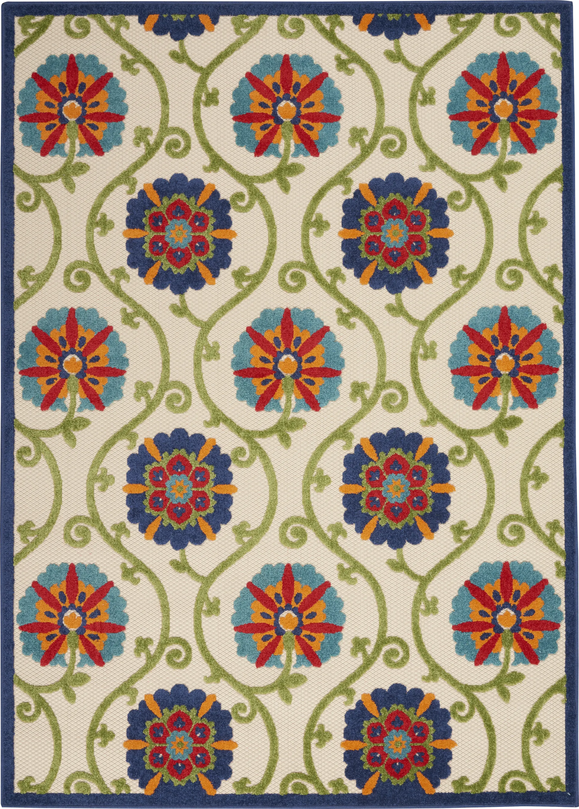 Faylen Blue 5'3 x 7'5 Indoor/Outdoor Rug - Image 1