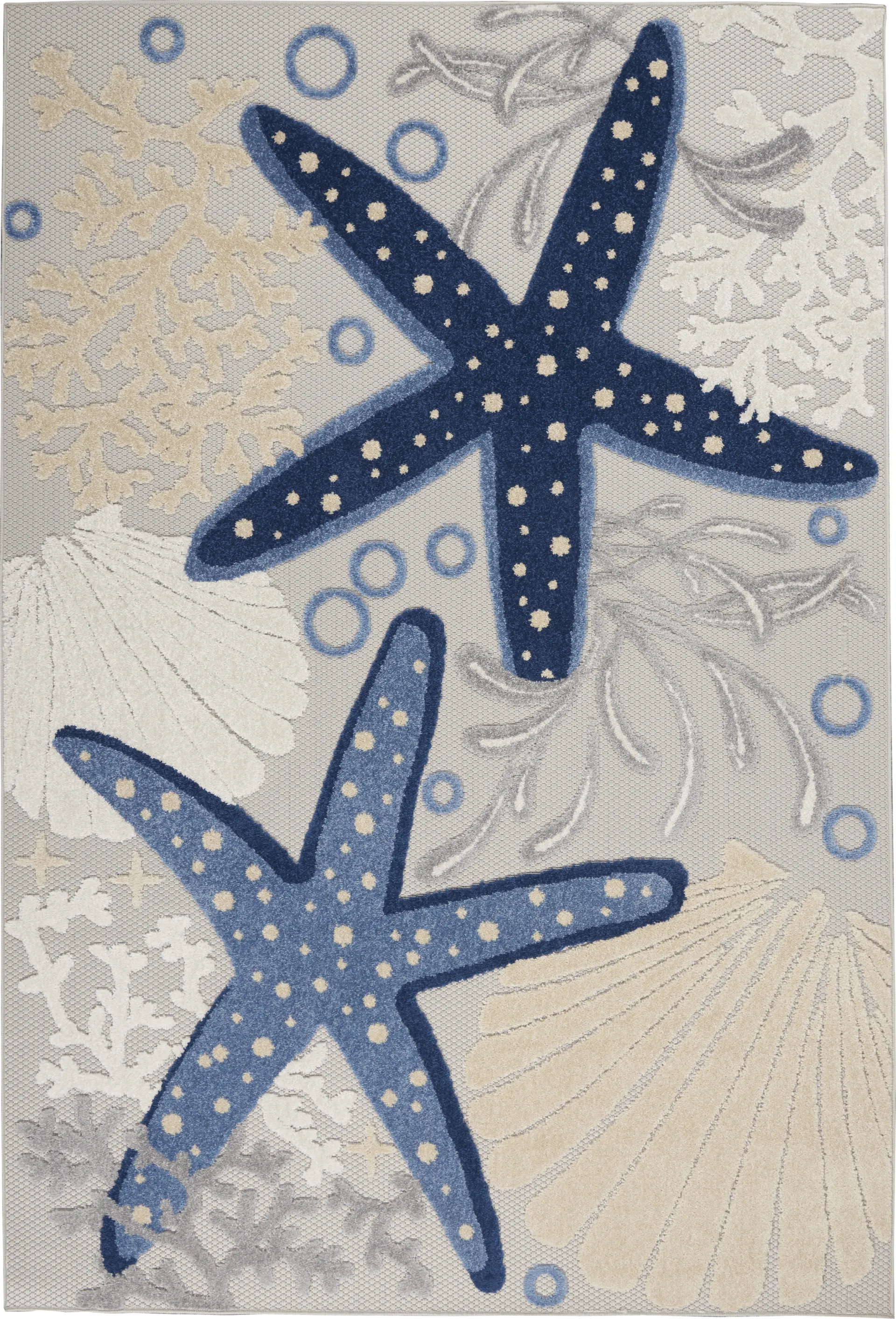 Tempany Blue/Gray 5'3 x 7'5 Indoor/Outdoor Rug - Image 1