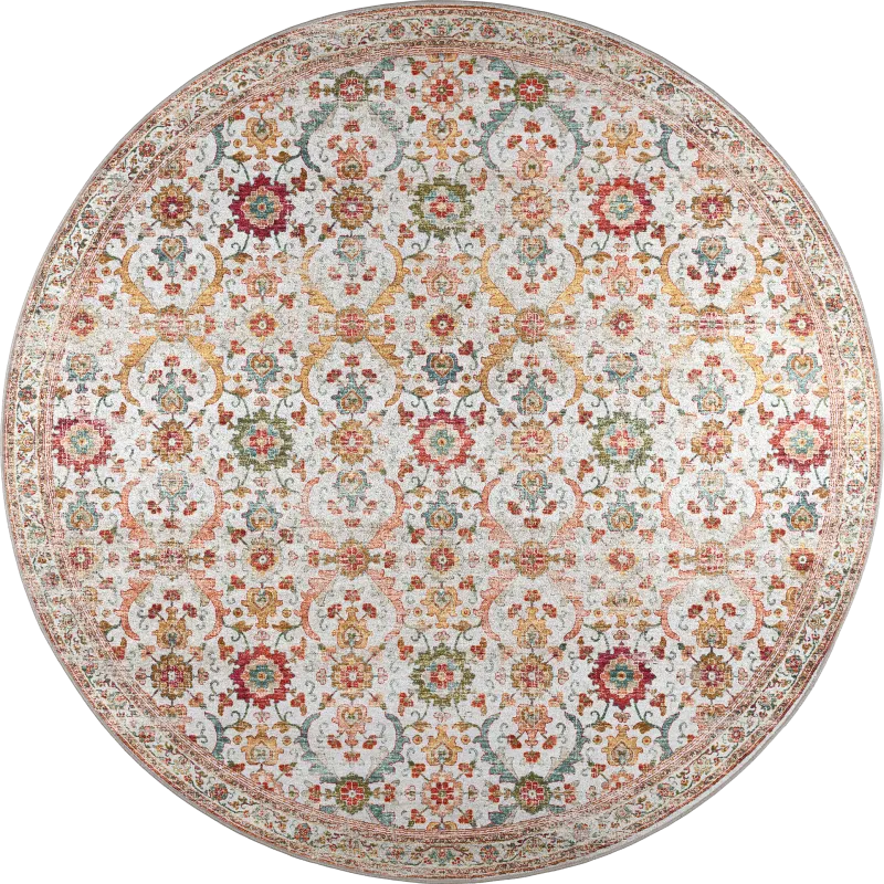 Whirlaw Beige 8' Round Rug
