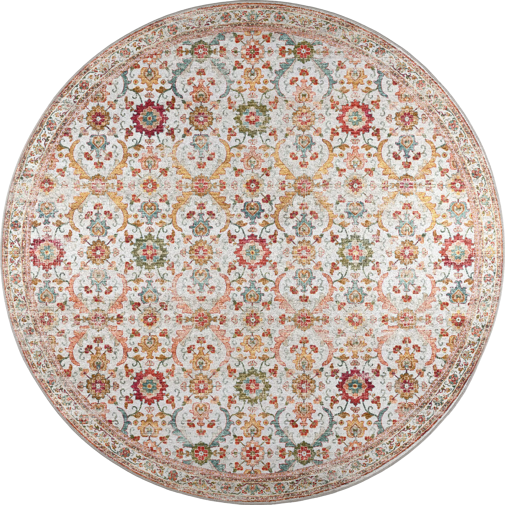Whirlaw Beige 8' Round Rug