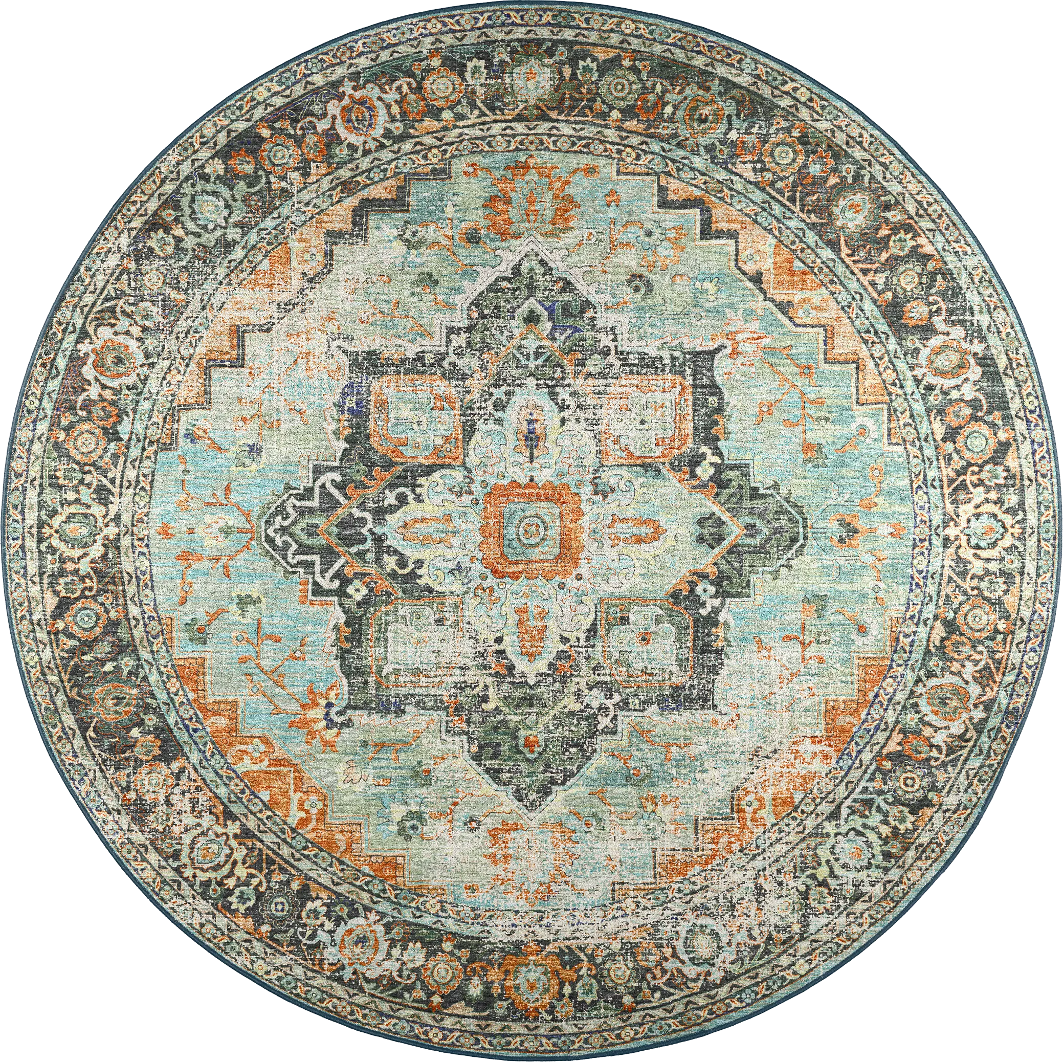 Caddoa Multi 8' Round Rug - Thumbnail - Image 1
