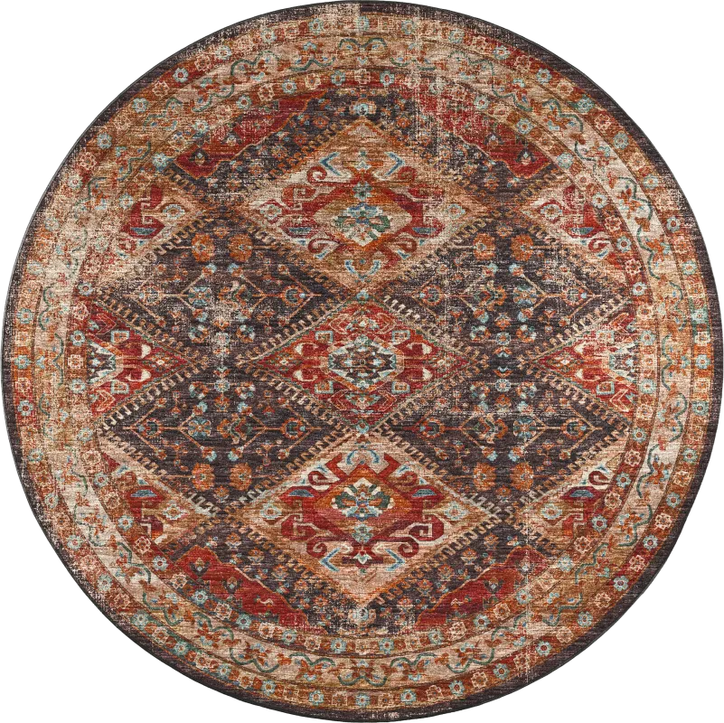 Malloroso Multi 8' Round Rug