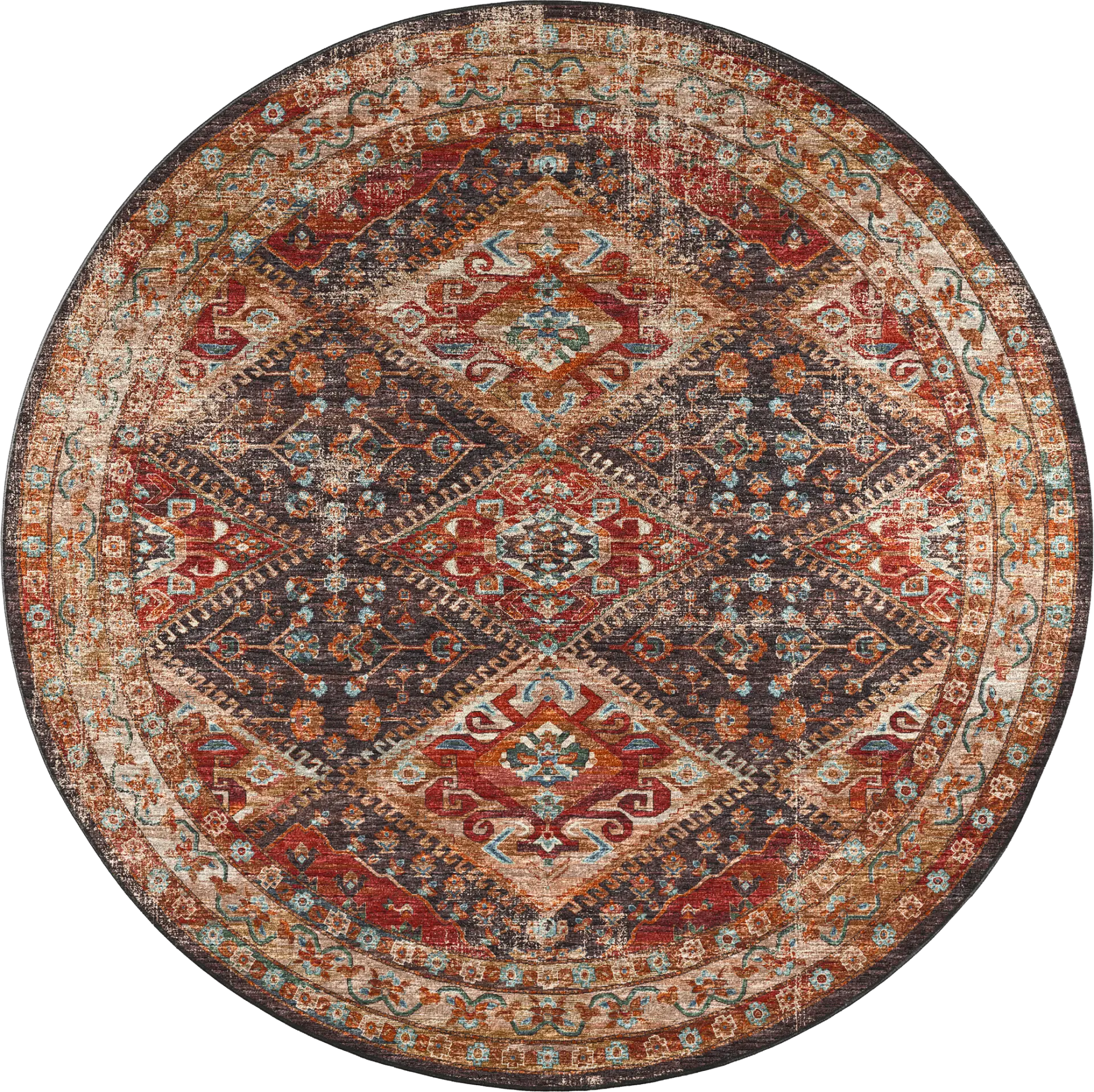 Malloroso Multi 8' Round Rug