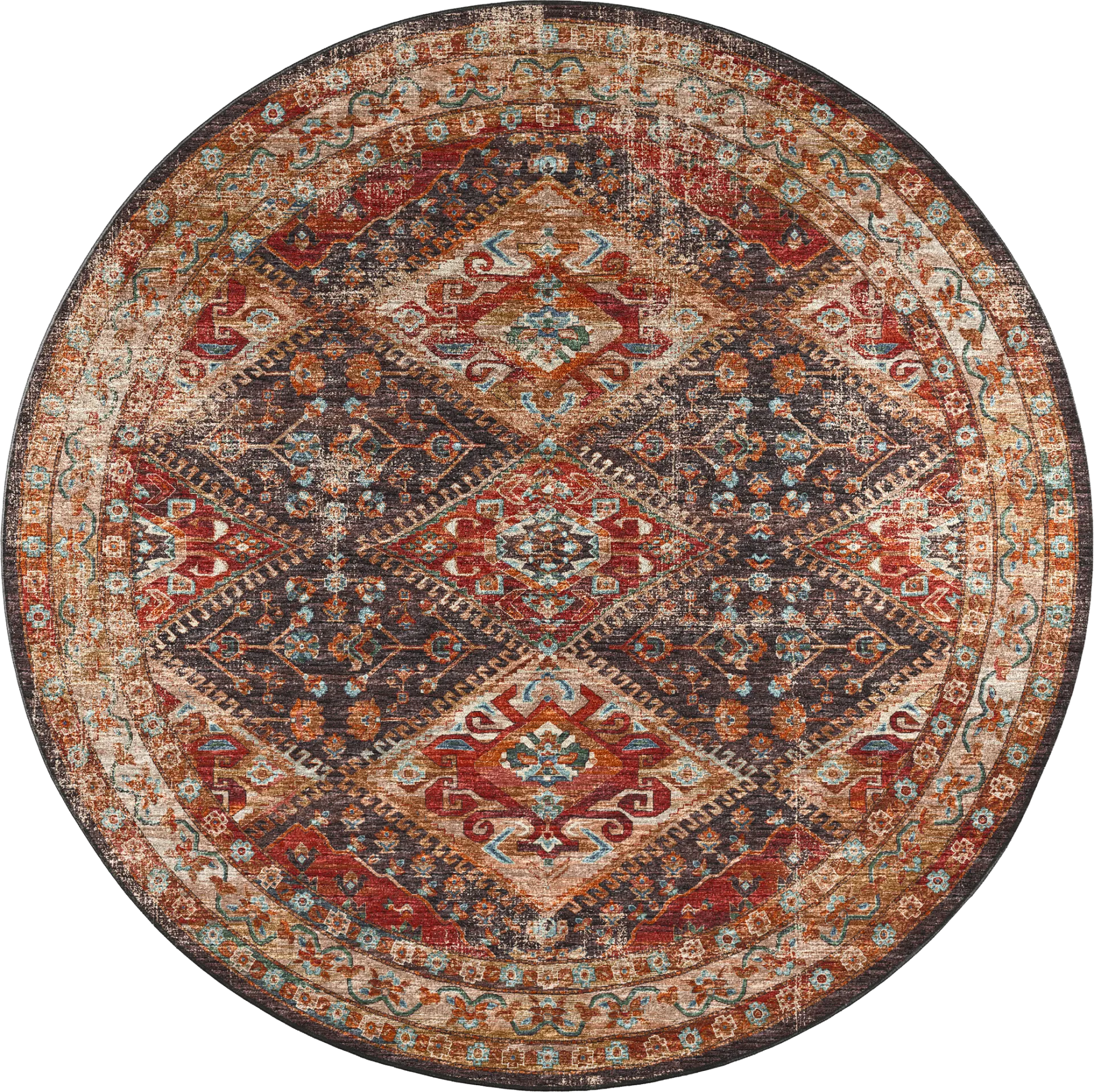 Malloroso Multi 8' Round Rug - Image 1