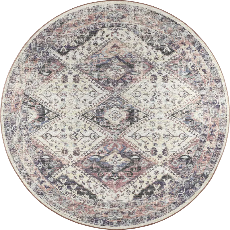 Malloroso Pearl/Multi 8' Round Rug