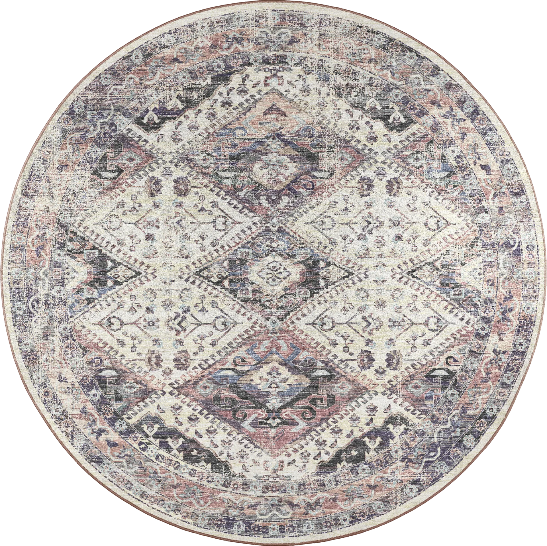 Malloroso Pearl/Multi 8' Round Rug - Image 1