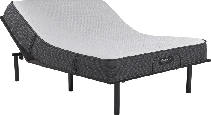 Beautyrest Select Broad Peak Medium Hybrid Queen Mattress Set with Head Up Only Base