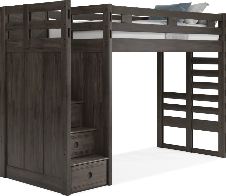 Kids Creekside 2.0 Charcoal Twin Step Loft
