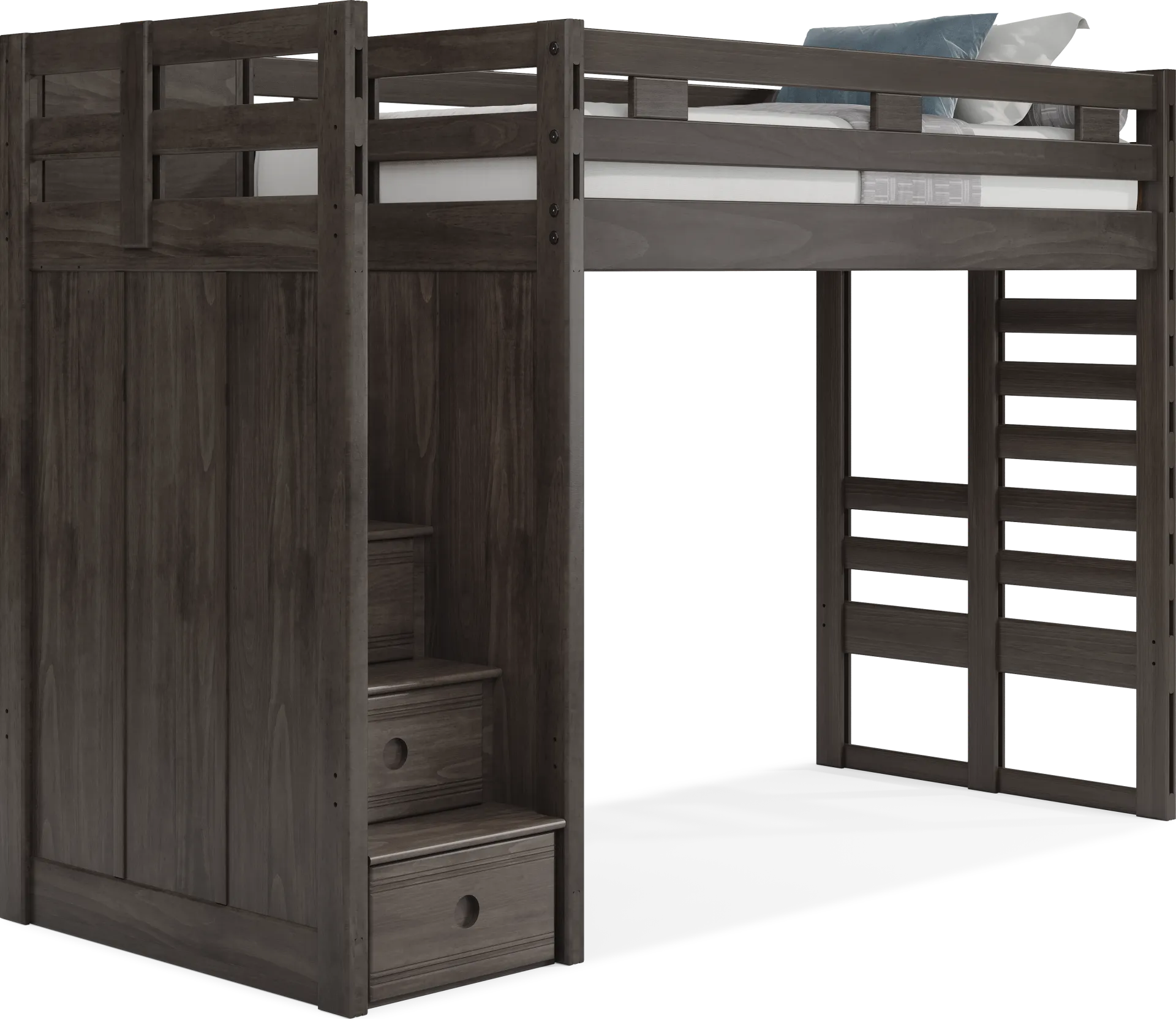 Kids Creekside 2.0 Charcoal Twin Step Loft - Image 1