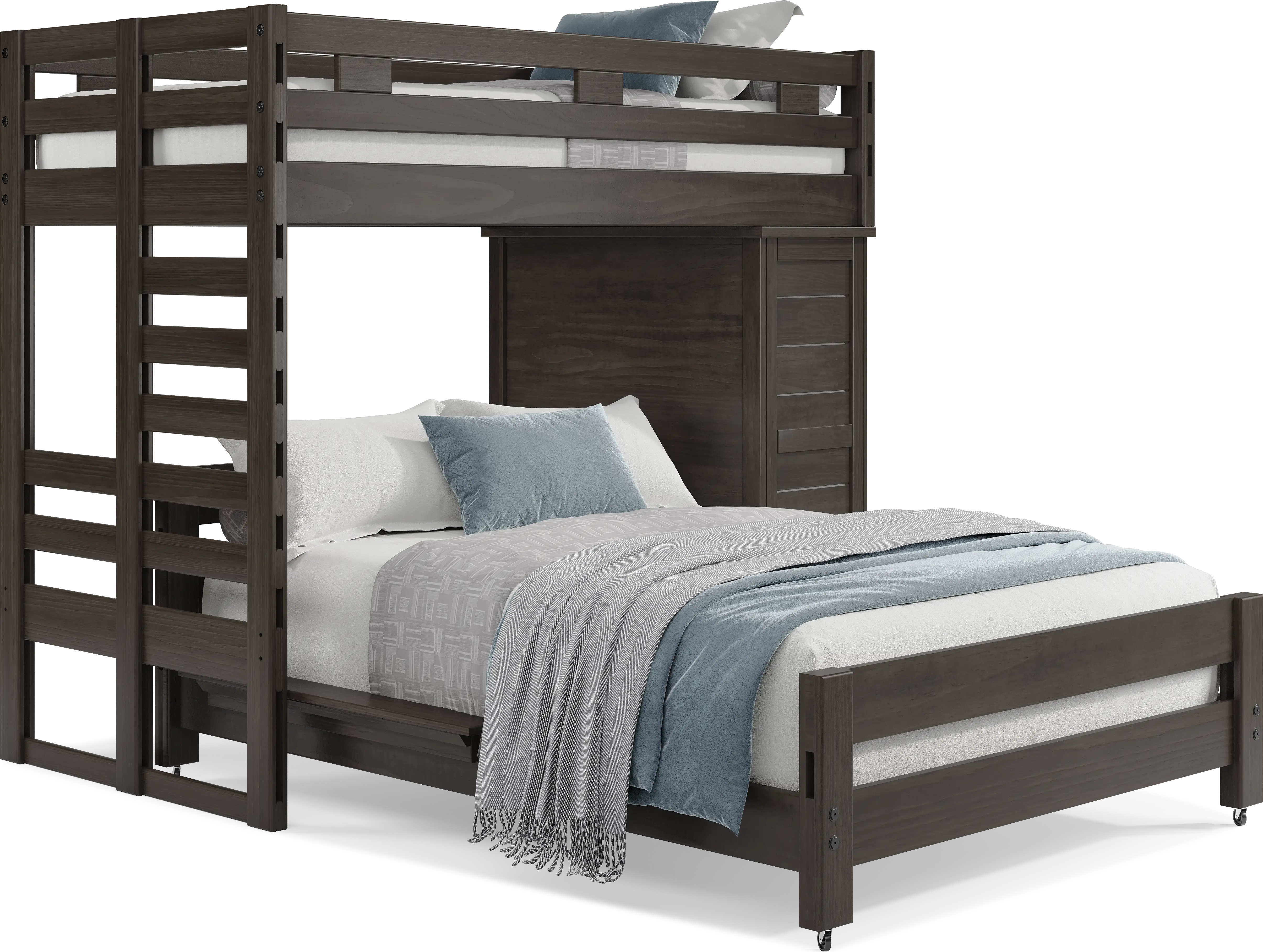 Kids Creekside 2.0 Charcoal Twin/Full Loft with Loft Chest - Thumbnail - Image 1