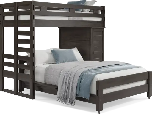 Kids Creekside 2.0 Charcoal Twin/Full Loft with Loft Chest