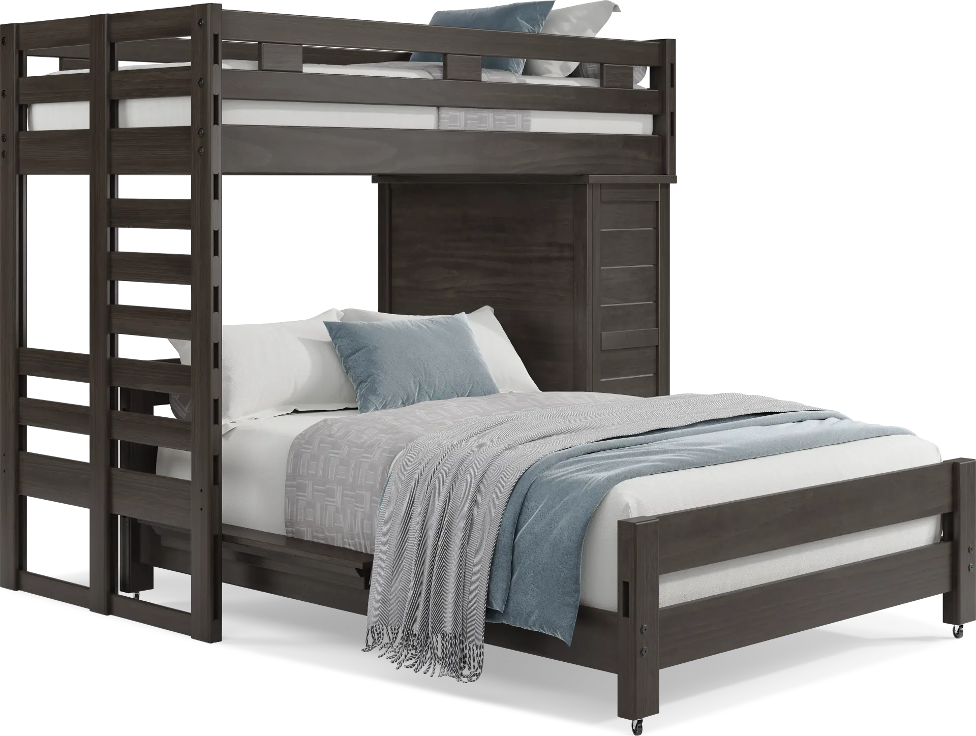 Kids Creekside 2.0 Charcoal Twin/Full Loft with Loft Chest