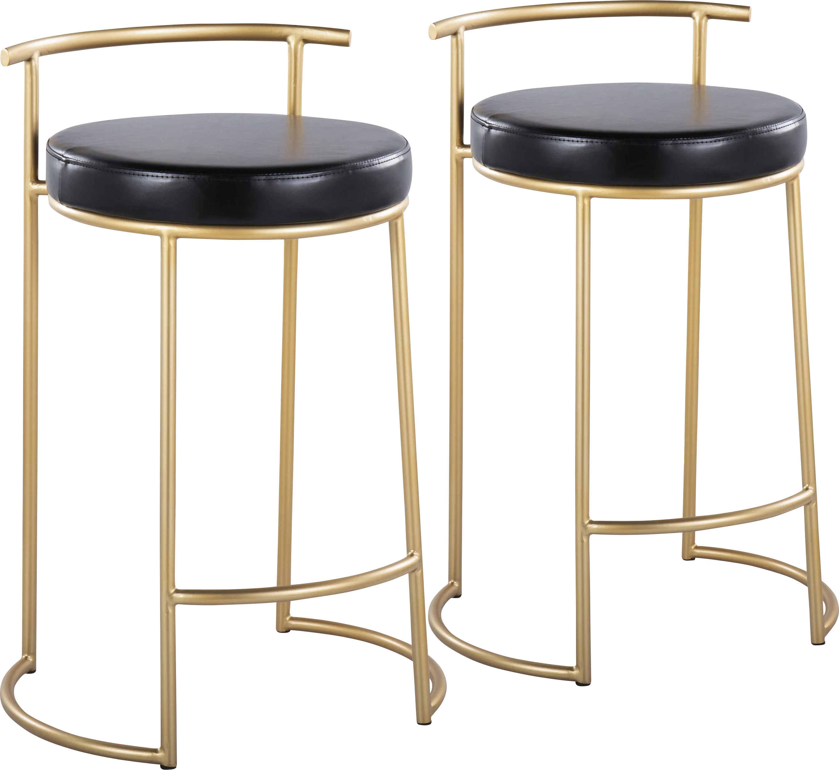 Trepassey I Black Counter Height Stool, Set of 2 - Thumbnail - Image 1